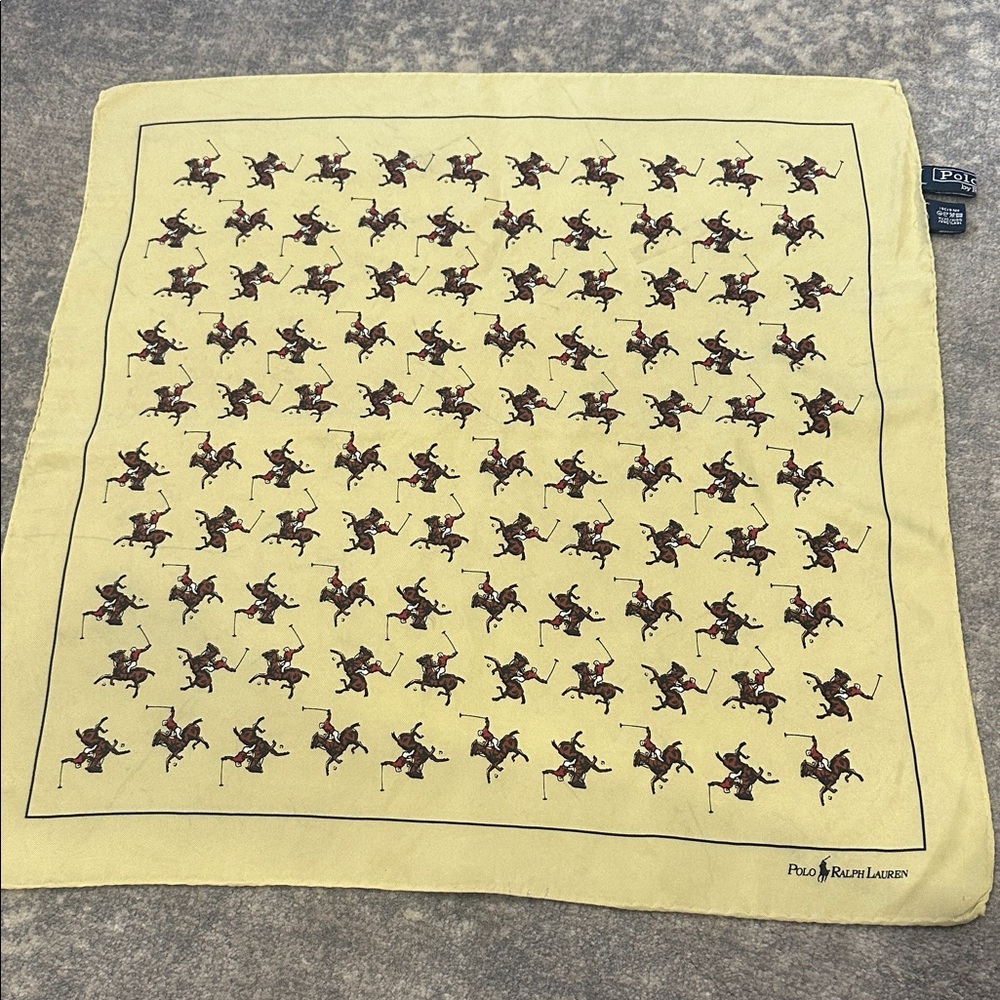 POLO RALPH LAUREN POCKET SQUARE VINTAGE 109% SILK